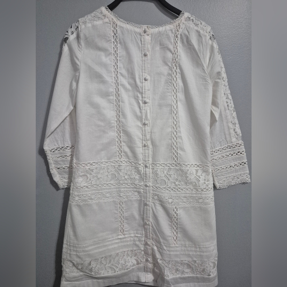 Abercrombie & Fitch White Lace Y2K girly fairy core eyelet lace Dress XS NWT - Picture 2 of 11